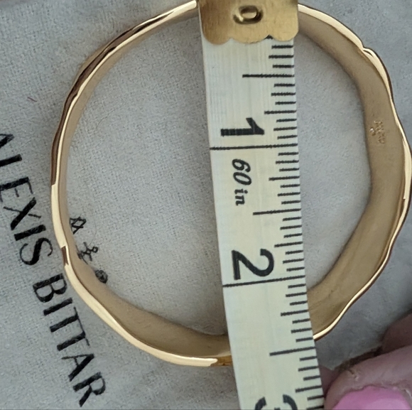 Alexis Bittar Brut Gold Bangle Bracelet - Picture 5 of 8
